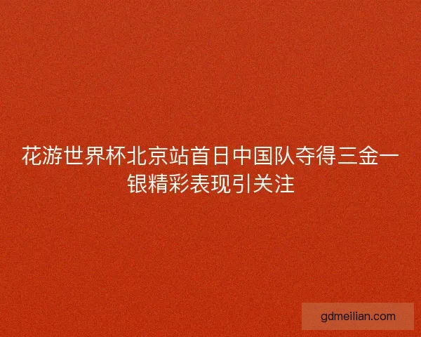 花游世界杯北京站首日中国队夺得三金一银精彩表现引关注