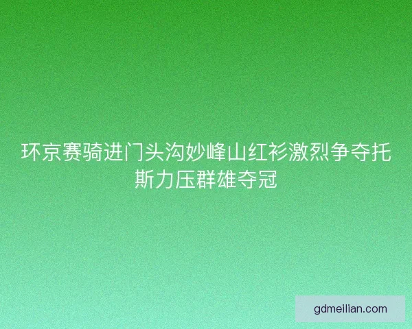 环京赛骑进门头沟妙峰山红衫激烈争夺托斯力压群雄夺冠